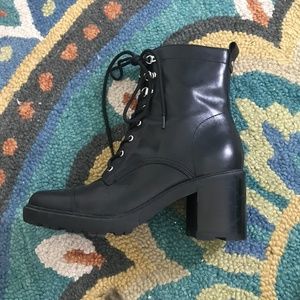Marc Fisher high heeled combat boots
